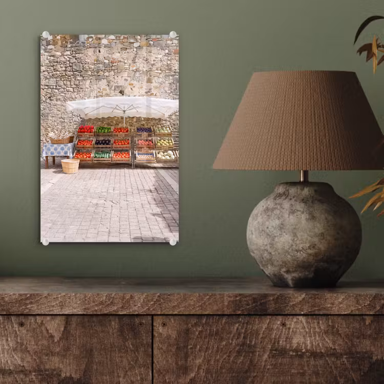 Glas schilderij - Eten - Markt - Vers — 4