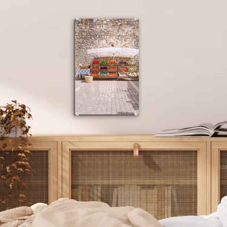 Glas schilderij - Eten - Markt - Vers — 5