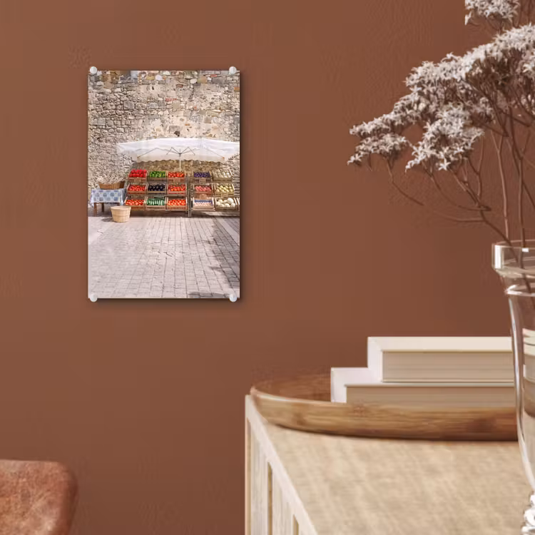 Glas schilderij - Eten - Markt - Vers — 6