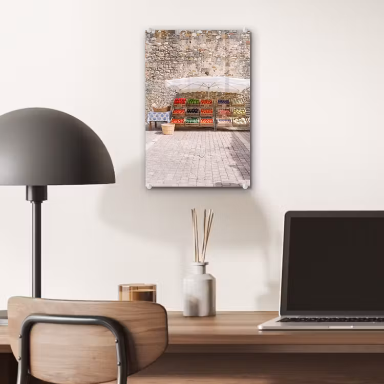 Glas schilderij - Eten - Markt - Vers — 7