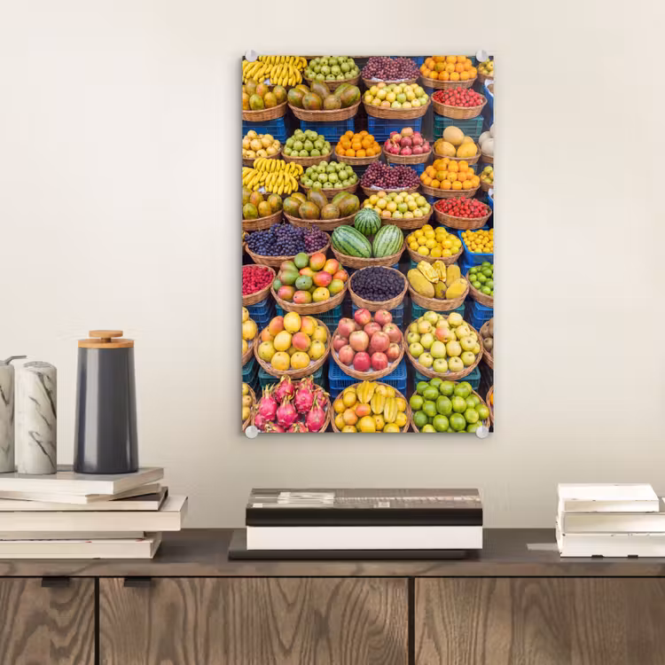 Glas schilderij - Fruit - Markt - Kleurrijk — 2