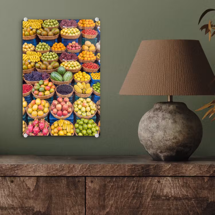Glas schilderij - Fruit - Markt - Kleurrijk — 4