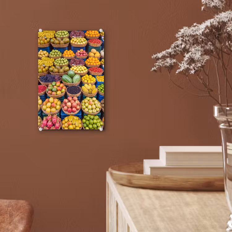 Glas schilderij - Fruit - Markt - Kleurrijk — 6