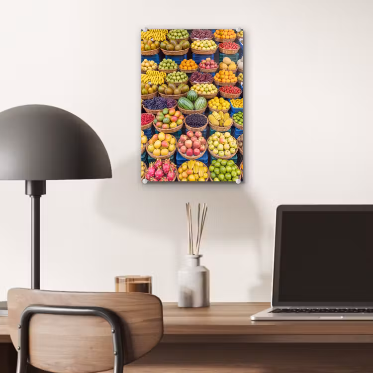 Glas schilderij - Fruit - Markt - Kleurrijk — 7