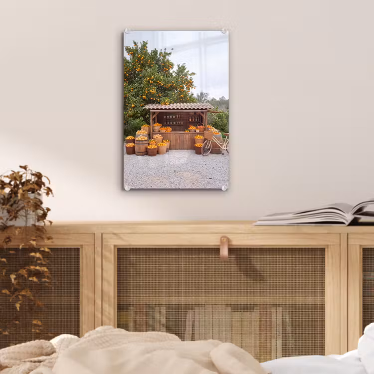 Glas schilderij - Fruit - Markt - Landelijk — 5