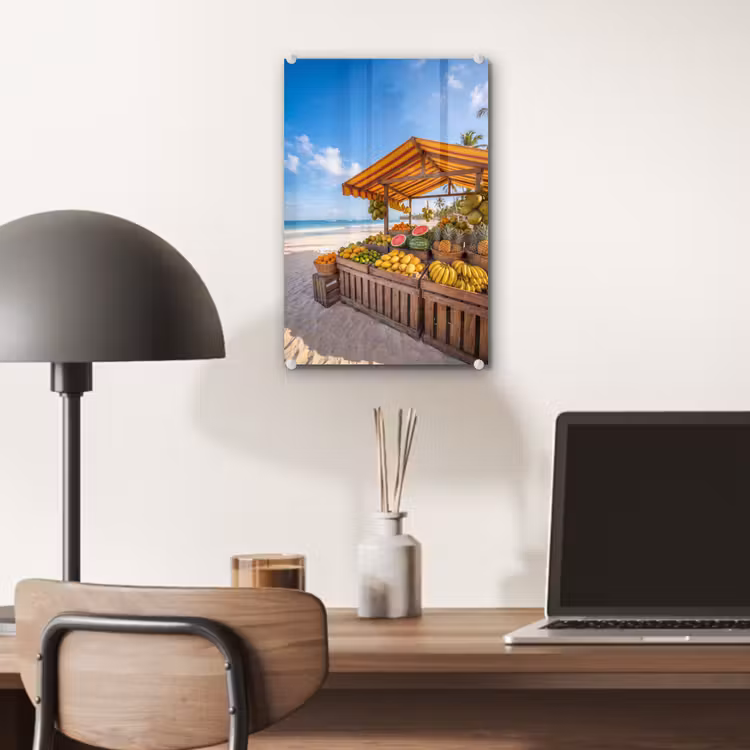Glas schilderij - Fruit - Strand - Tropisch — 7