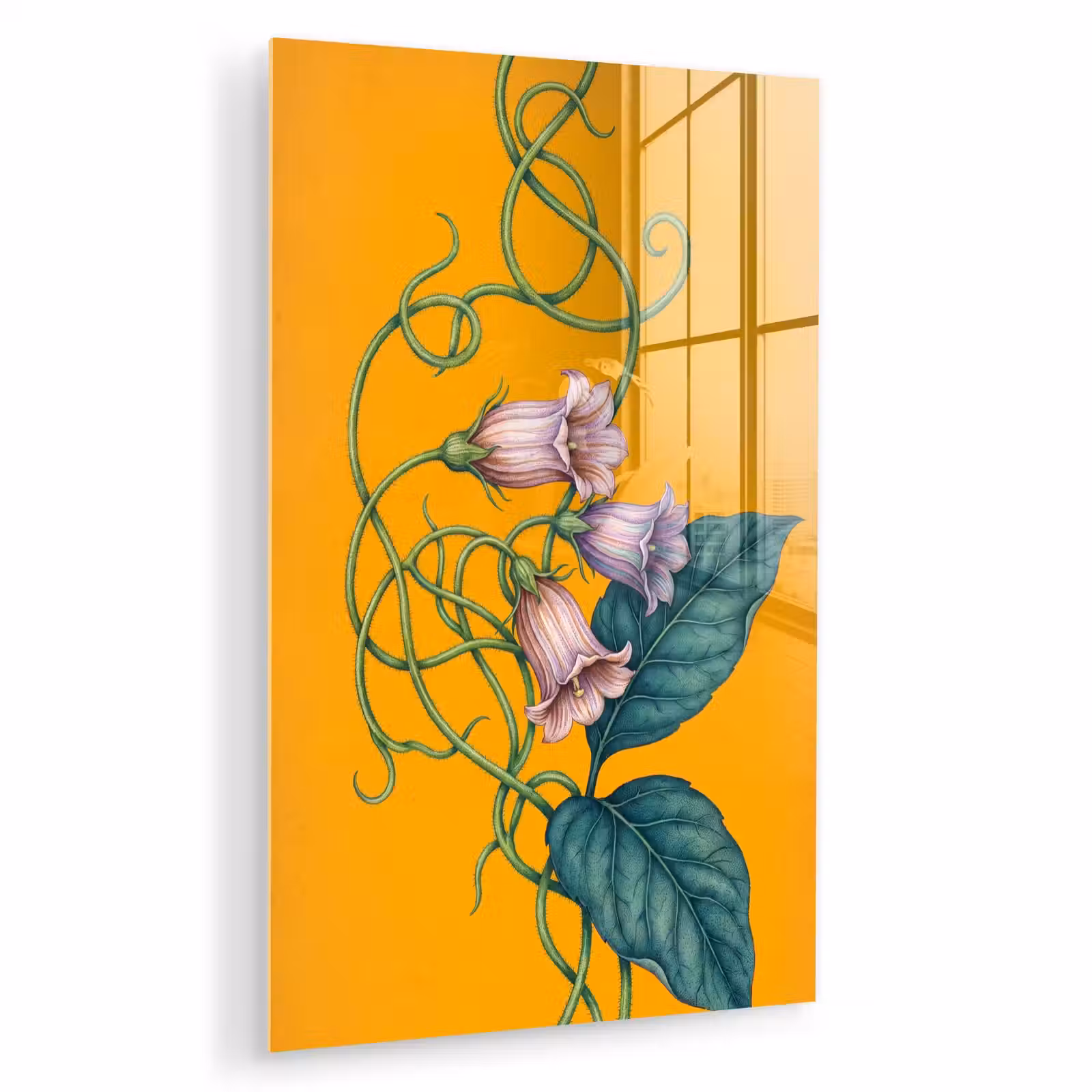 Glas schilderij - Bloemen - Botanisch - Geel — 1