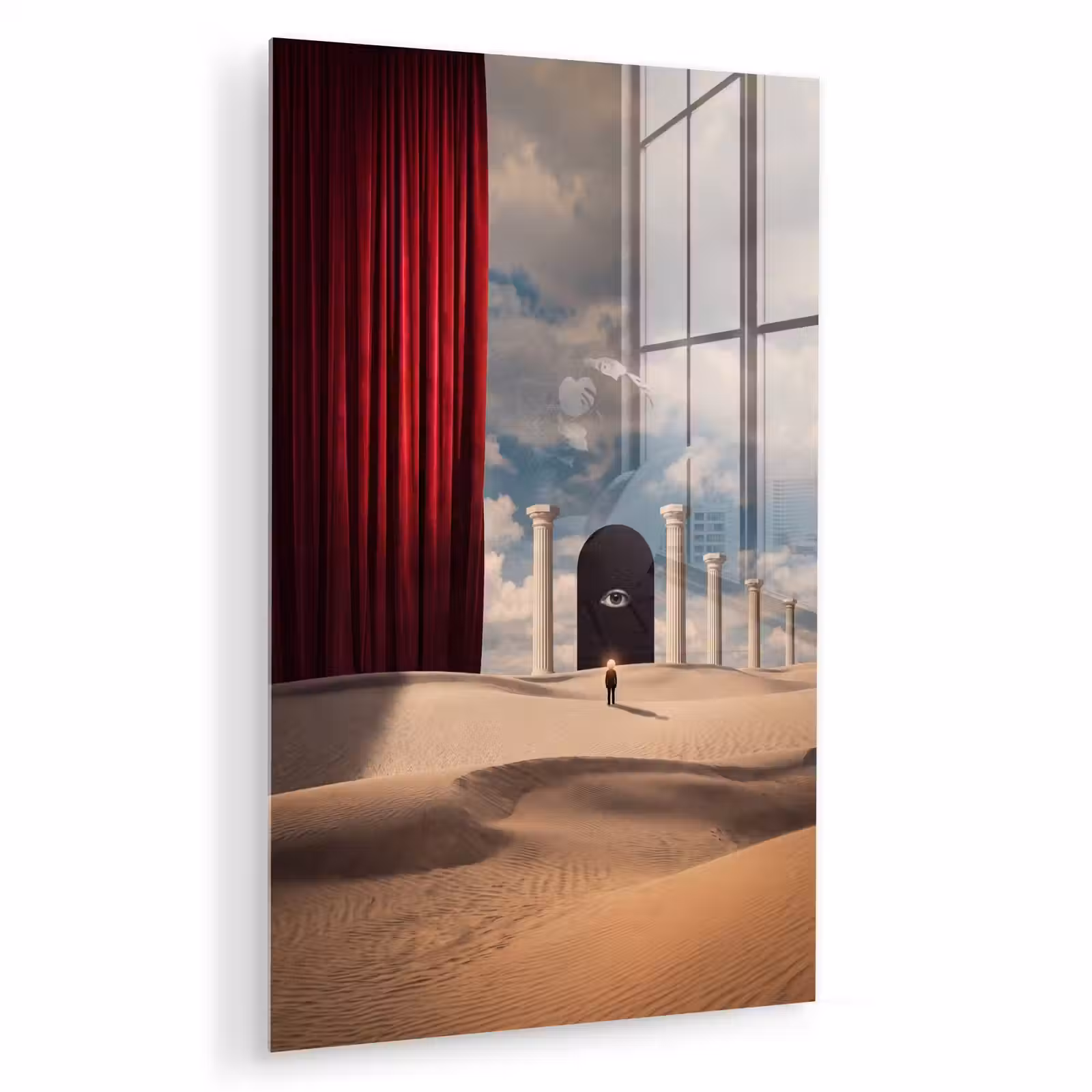Glas schilderij - Droom - Woestijn - Oog — 1