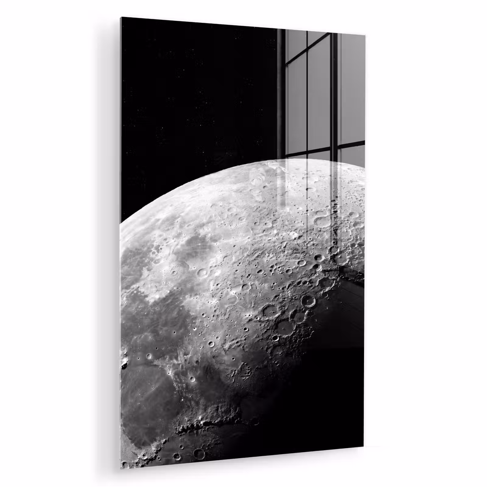 Glas schilderij - Maan - Kraters - Ruimte — 1