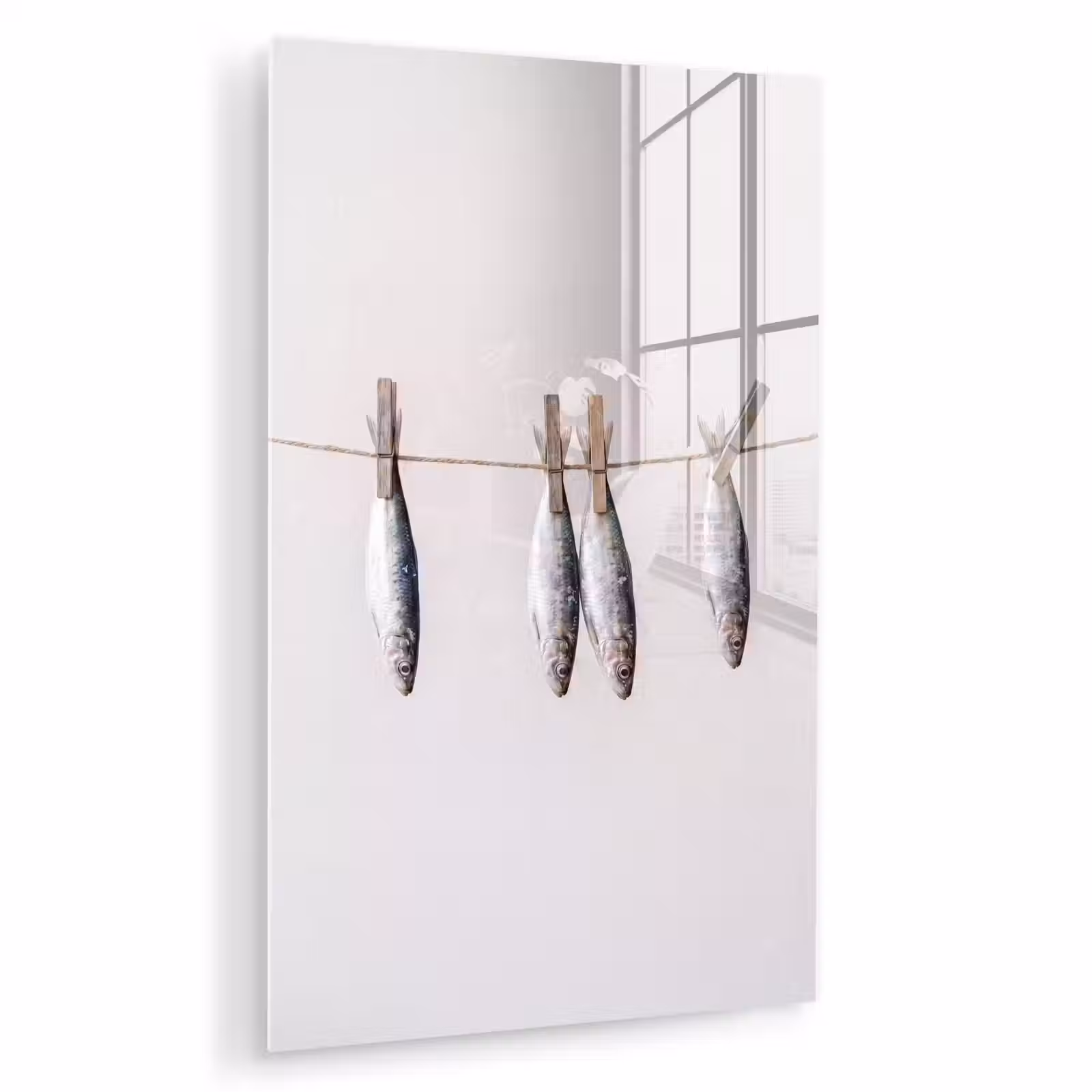 Glas schilderij - Vis - Hangend - Eten — 1
