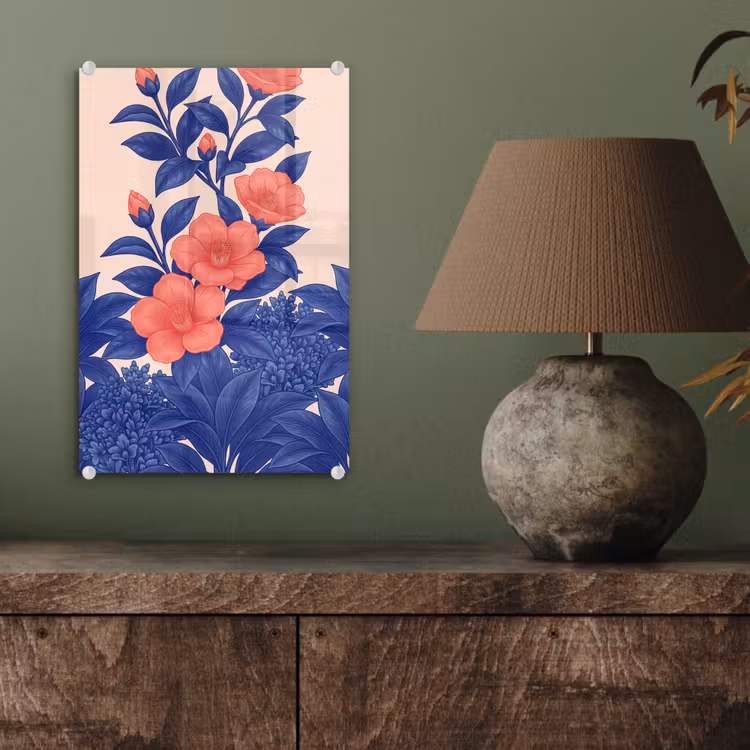 Glas schilderij - Bloemen - Bladeren - Botanisch — 4