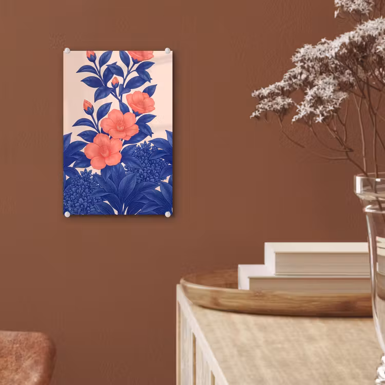 Glas schilderij - Bloemen - Bladeren - Botanisch — 6