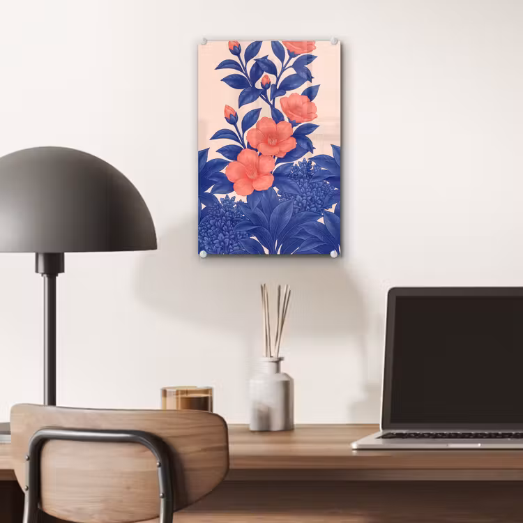 Glas schilderij - Bloemen - Bladeren - Botanisch — 7