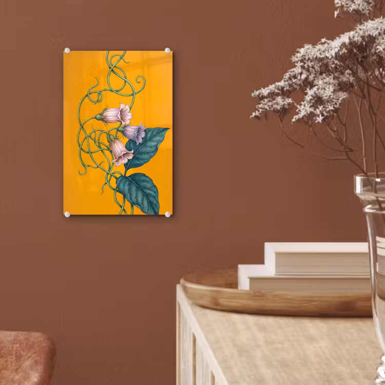 Glas schilderij - Bloemen - Botanisch - Geel — 6