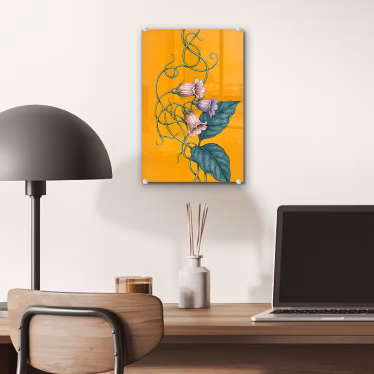Glas schilderij - Bloemen - Botanisch - Geel — 7