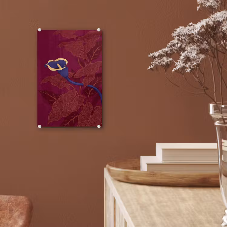 Glas schilderij - Bloemen - Modern - Paars — 6