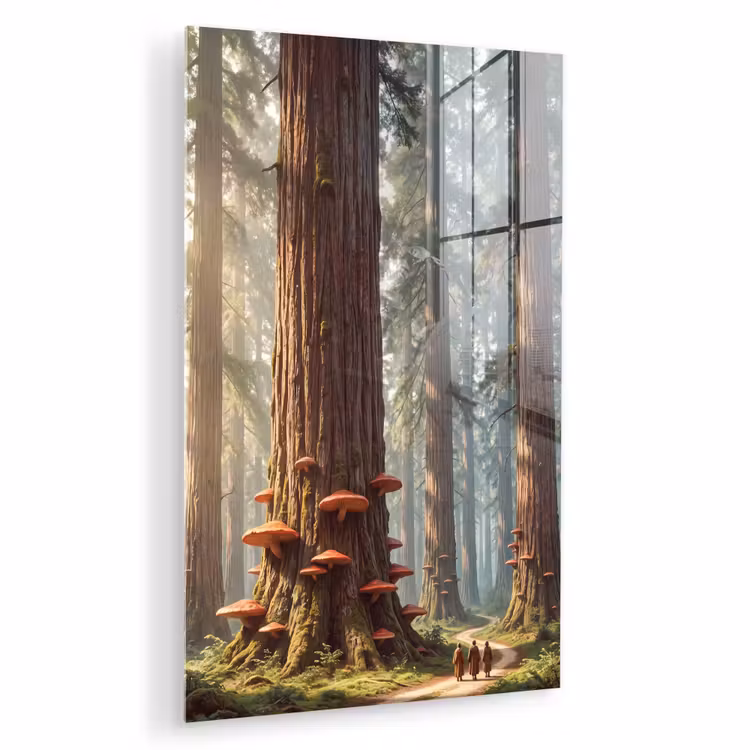Glas schilderij - Bos - Bomen - Natuur — 1