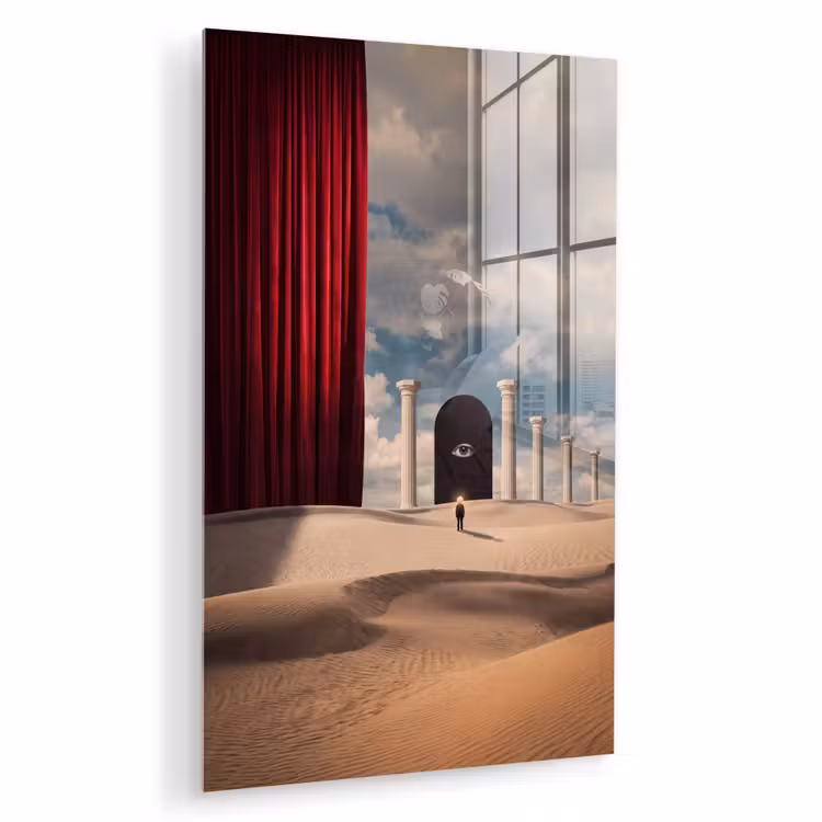 Glas schilderij - Droom - Woestijn - Oog — 1