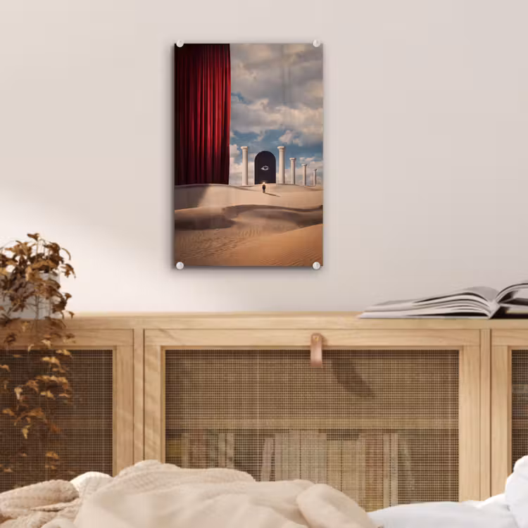 Glas schilderij - Droom - Woestijn - Oog — 5