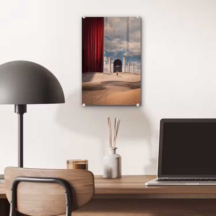 Glas schilderij - Droom - Woestijn - Oog — 7