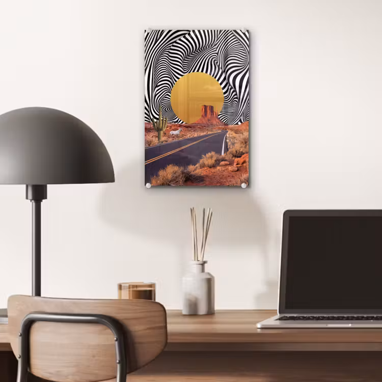 Glas schilderij - Paard - Woestijn - Natuur — 7