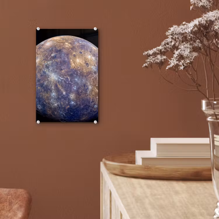 Glas schilderij - Planeet - Kraters - Ruimte — 6