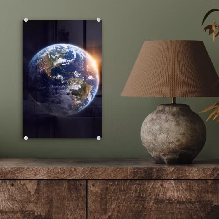 Glas schilderij - Planeet - Ruimte - Kosmos — 4