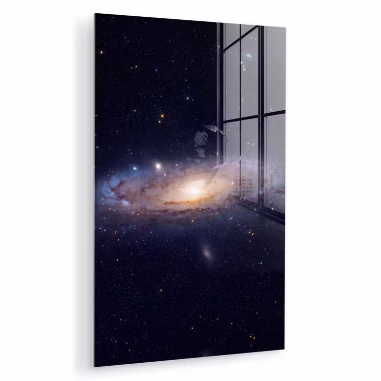 Glas schilderij - Sterrenstelsel - Ruimte - Kosmos — 1