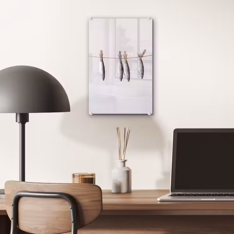 Glas schilderij - Vis - Hangend - Eten — 7
