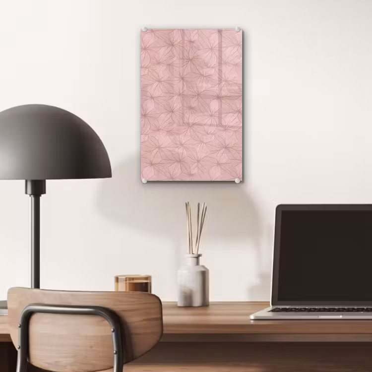 Glas schilderij - oederroze - Bloemen - Reliëf - Textuur — 7