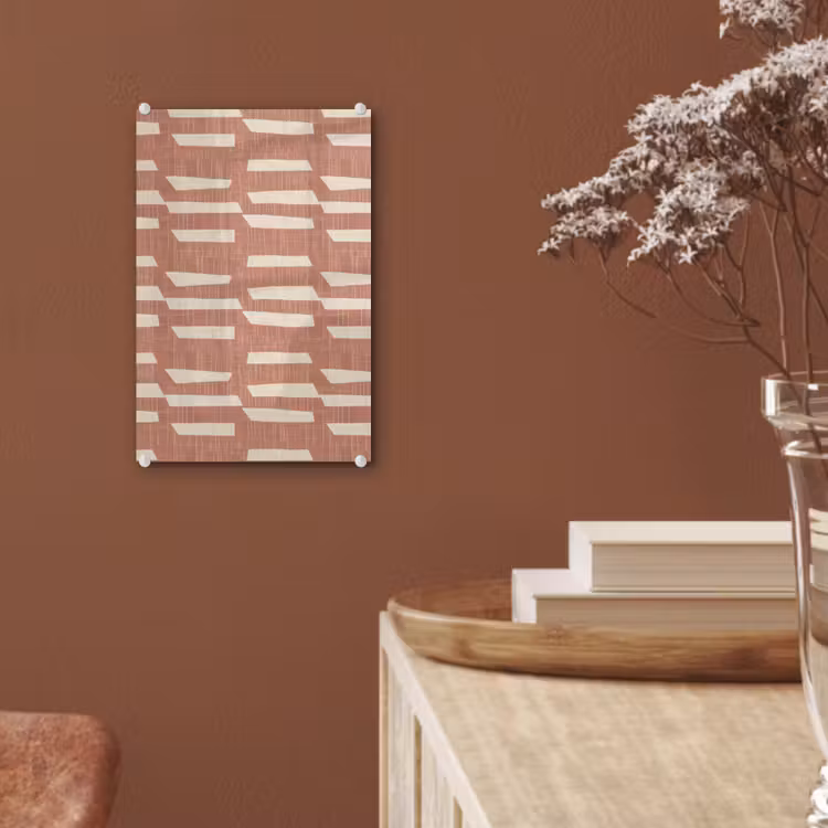 Glas schilderij - Terracotta - Abstract - Textuur - Patroon — 6