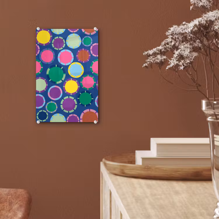 Glas schilderij - Patroon - Cirkels - Abstract - Kleurrijk — 6