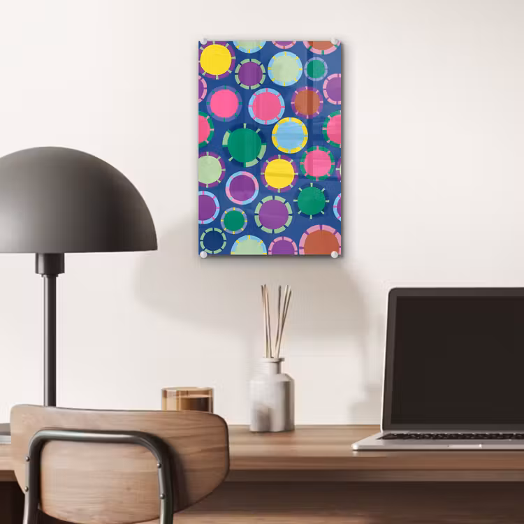 Glas schilderij - Patroon - Cirkels - Abstract - Kleurrijk — 7