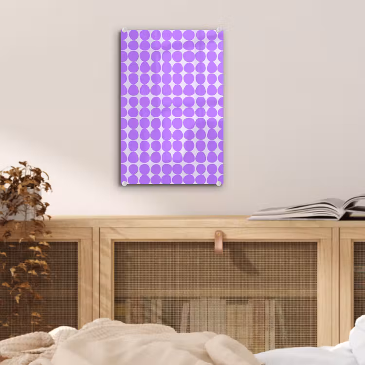 Glas schilderij - Paars - Geometrisch - Stippen - Polka Dot - Patroon — 5