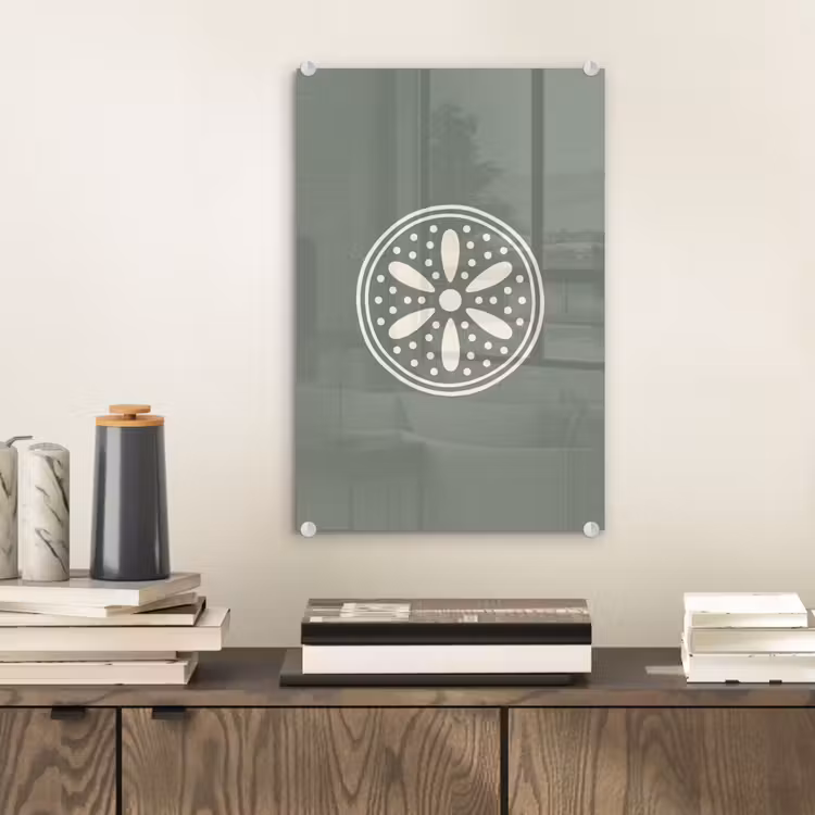 Glas schilderij - Patroon - Cirkel - Abstract - Groen - Decoratie — 2