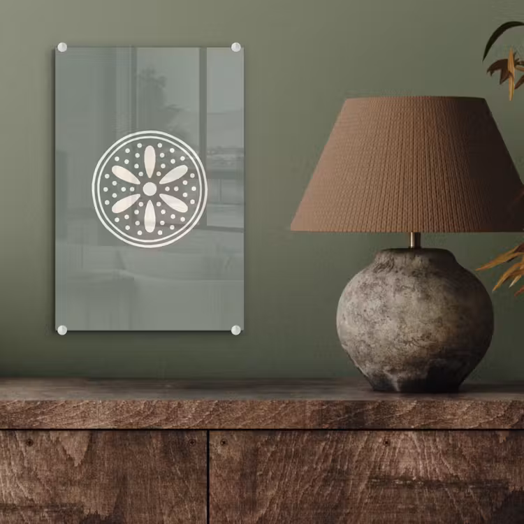 Glas schilderij - Patroon - Cirkel - Abstract - Groen - Decoratie — 4