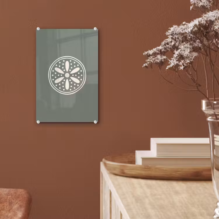 Glas schilderij - Patroon - Cirkel - Abstract - Groen - Decoratie — 6