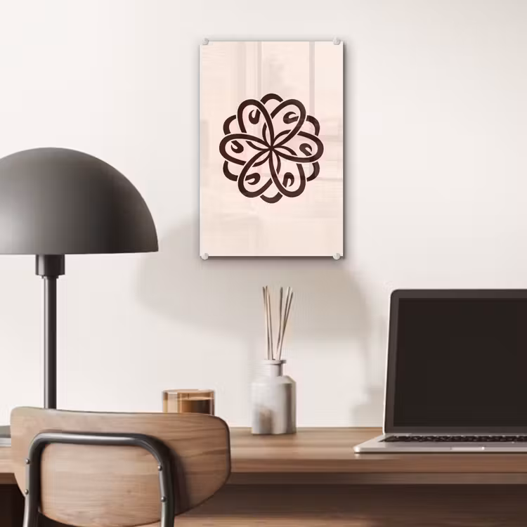 Glas schilderij - Patroon - Knoop - Abstract - Modern - Bruin — 7
