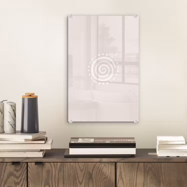Glas schilderij - Symbool - Spiraal - Abstract - Minimalistisch - Beige — 2