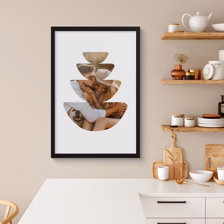 Poster met lijst - Halve Cirkels — 4