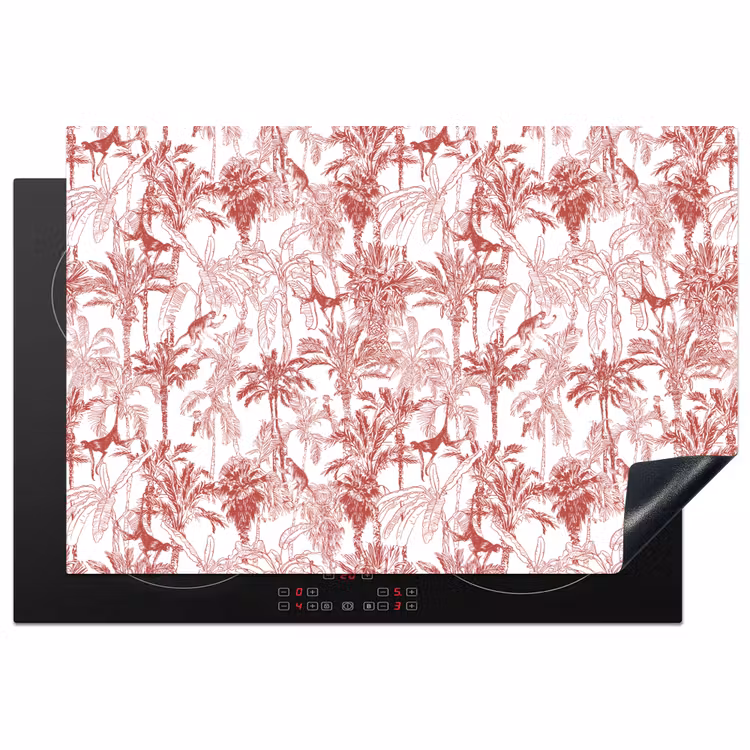 Inductie beschermer - Aap - Oerwoud - Rood — 2