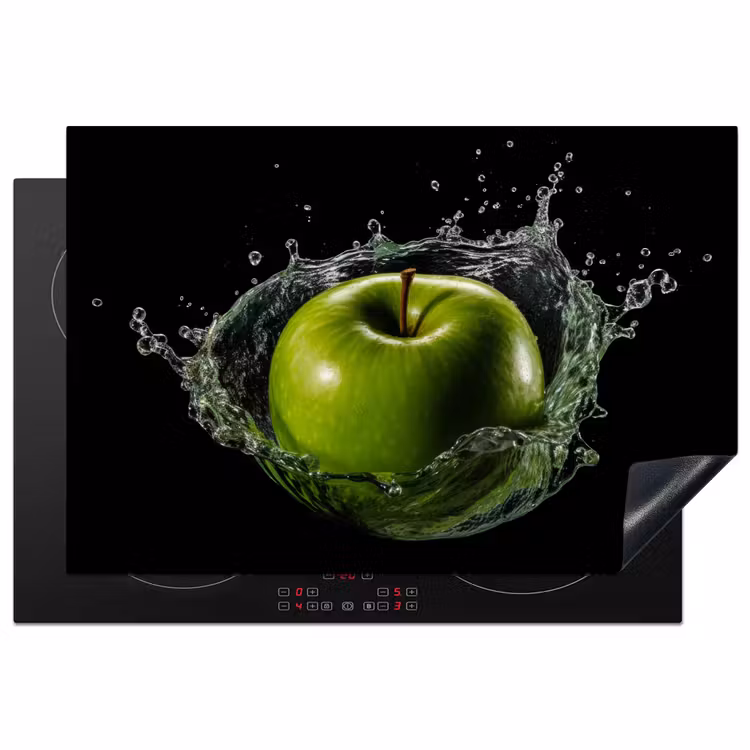 Inductie beschermer - Appel - Groen - Fruit - Water - Zwart — 1
