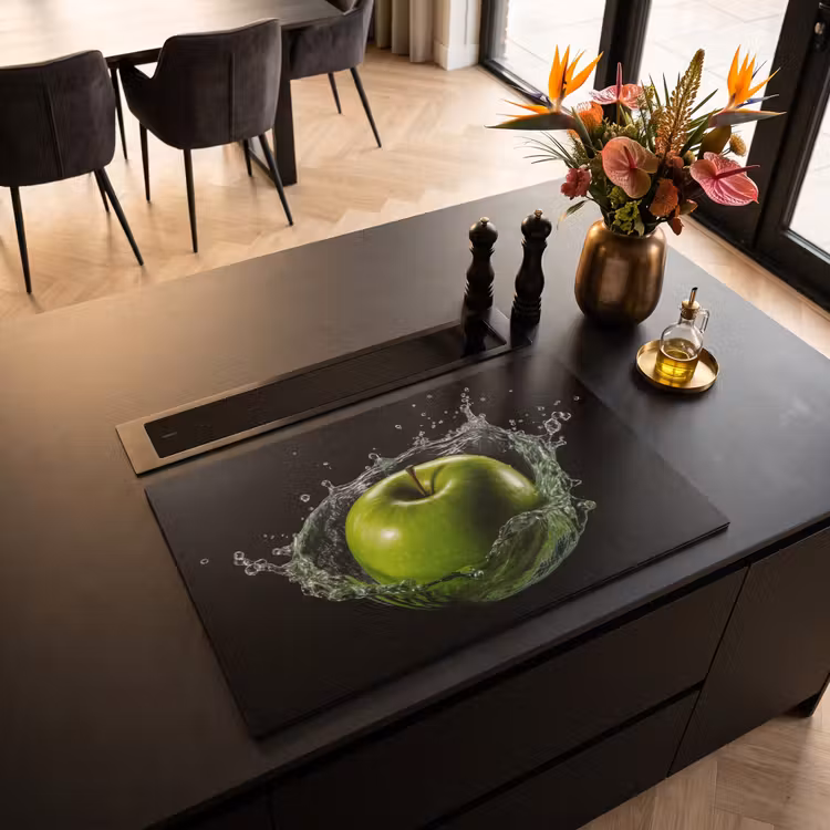 Inductie beschermer - Appel - Groen - Fruit - Water - Zwart — 3