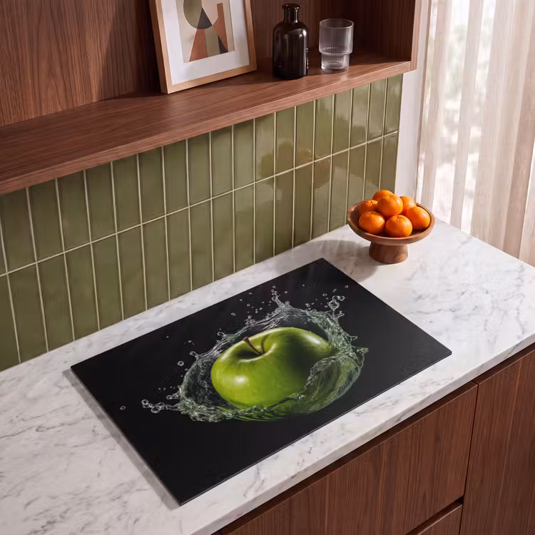 Inductie beschermer - Appel - Groen - Fruit - Water - Zwart — 4