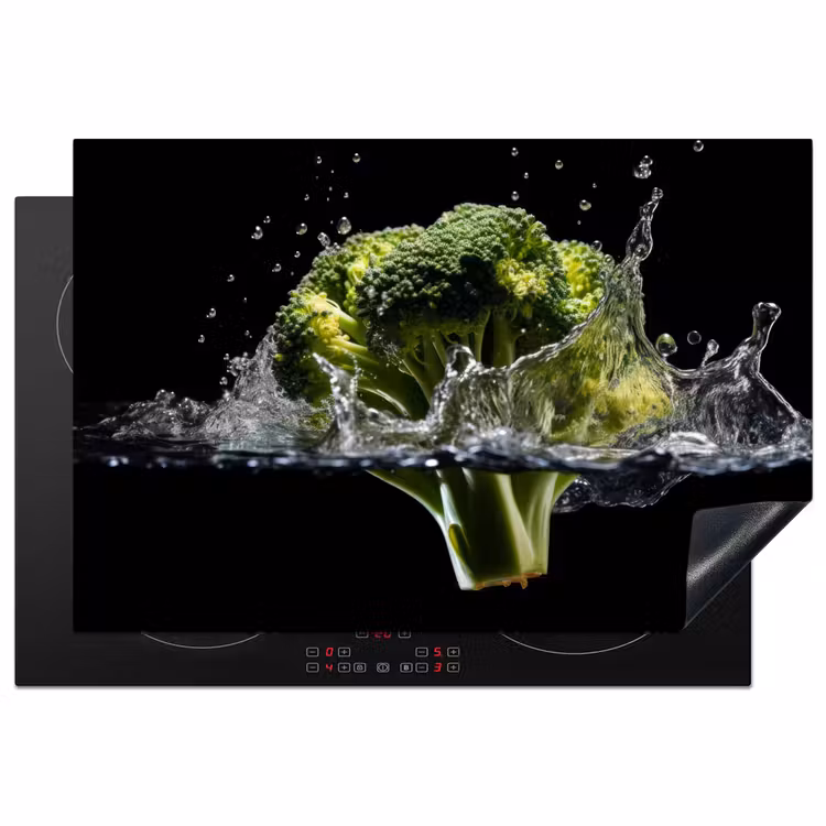 Inductie beschermer - Broccoli - Groen - Water - Zwart — 2