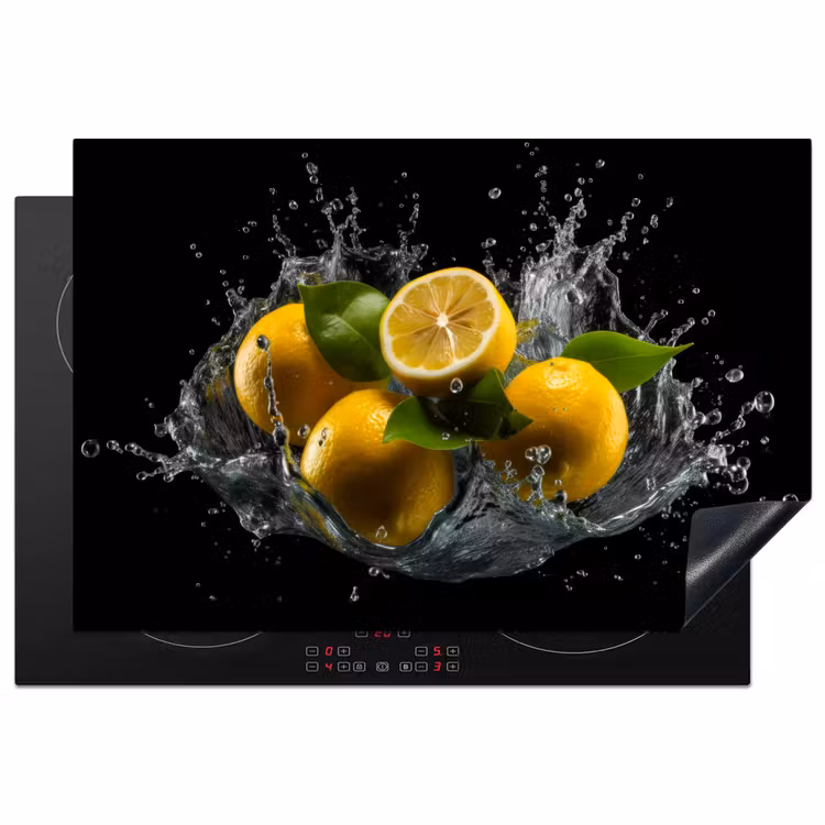 Inductie beschermer - Citroen - Fruit - Geel - Zwart — 1