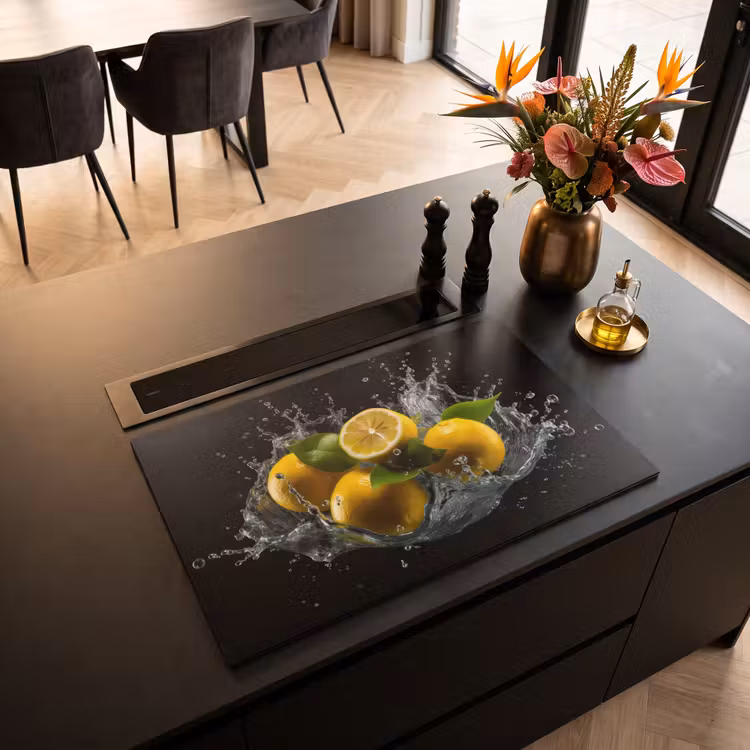 Inductie beschermer - Citroen - Fruit - Geel - Zwart — 3