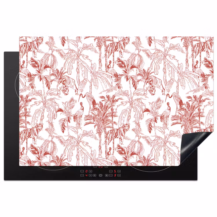 Inductie beschermer - Dieren - Abstract - Rood — 1