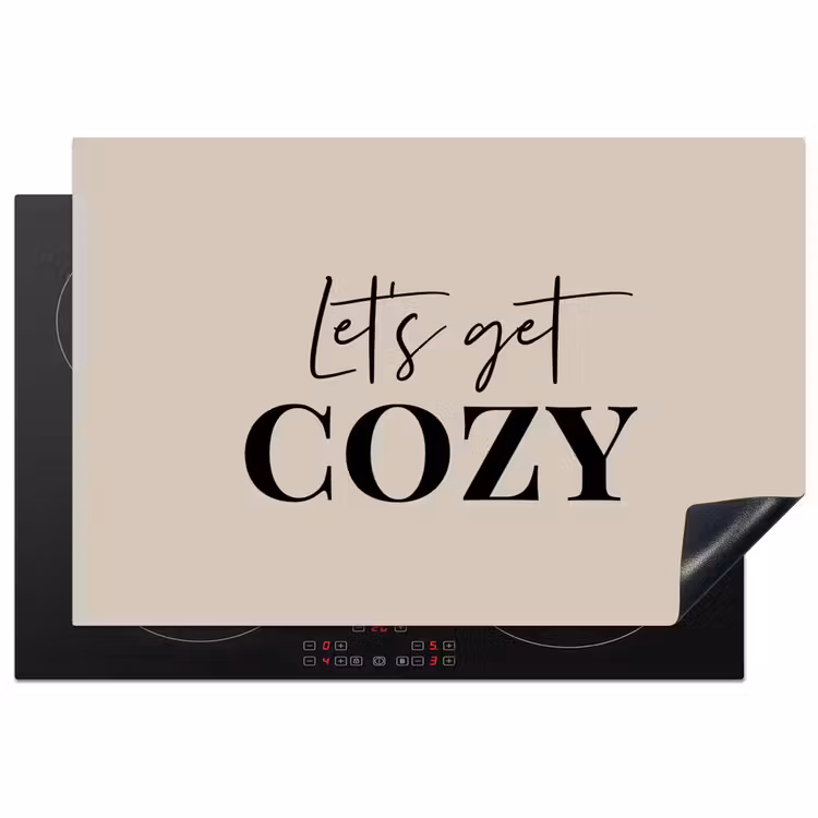 Inductie beschermer - Beige - Winter - Quote - Cozy — 1