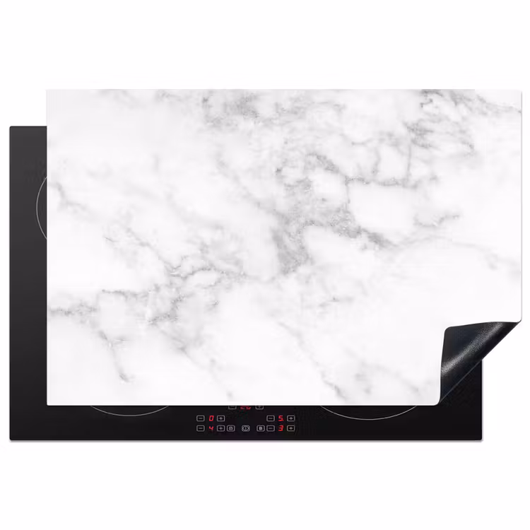 Inductie beschermer - Elegantie van Wit Marmer — 1